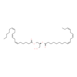 ChemSpider 2D Image | (2S)-3-Hydroxy-2-[(9Z,12Z,15Z)-9,12,15-octadecatrienoyloxy]propyl (6Z,9Z,12Z)-6,9,12-octadecatrienoate | C39H64O5