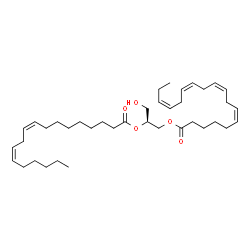 ChemSpider 2D Image | (2S)-3-Hydroxy-2-[(9Z,12Z)-9,12-octadecadienoyloxy]propyl (6Z,9Z,12Z,15Z)-6,9,12,15-octadecatetraenoate | C39H64O5