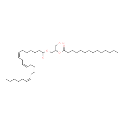 ChemSpider 2D Image | DG(22:4(7Z,10Z,13Z,16Z)/14:0/0:0) | C39H68O5