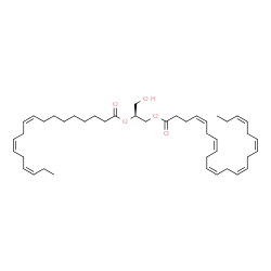 ChemSpider 2D Image | (2S)-3-Hydroxy-2-[(9Z,12Z,15Z)-9,12,15-octadecatrienoyloxy]propyl (4Z,7Z,10Z,13Z,16Z,19Z)-4,7,10,13,16,19-docosahexaenoate | C43H66O5