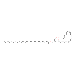 ChemSpider 2D Image | (2S)-3-Hydroxy-2-[(6Z,9Z,12Z)-6,9,12-octadecatrienoyloxy]propyl tetracosanoate | C45H82O5