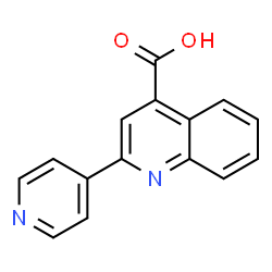 ChemSpider 2D Image | 2-(4-Pyridinyl)-4-quinolinecarboxylic acid | C15H10N2O2