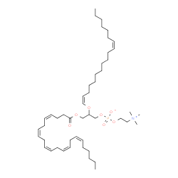 ChemSpider 2D Image | 3-[(4Z,7Z,10Z,13Z,16Z)-4,7,10,13,16-Docosapentaenoyloxy]-2-[(1Z,11Z)-1,11-octadecadien-1-yloxy]propyl 2-(trimethylammonio)ethyl phosphate | C48H84NO7P