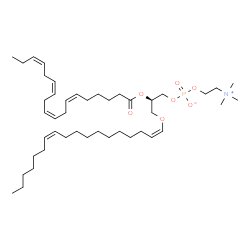 ChemSpider 2D Image | PC(P-18:1(11Z)/18:4(6Z,9Z,12Z,15Z)) | C44H78NO7P
