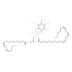 ChemSpider 2D Image | (2R)-1-[(9Z,12Z)-9,12-Hexadecadienoyloxy]-3-[(hydroxy{[(1s,3R)-2,3,4,5,6-pentahydroxycyclohexyl]oxy}phosphoryl)oxy]-2-propanyl (10Z,13Z,16Z)-10,13,16-docosatrienoate | C47H81O13P