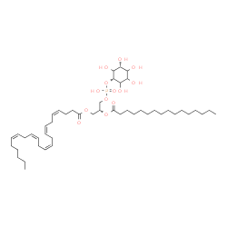 ChemSpider 2D Image | (2R)-3-[(Hydroxy{[(1s,3R)-2,3,4,5,6-pentahydroxycyclohexyl]oxy}phosphoryl)oxy]-2-(palmitoyloxy)propyl (4Z,7Z,10Z,13Z,16Z)-4,7,10,13,16-docosapentaenoate | C47H81O13P
