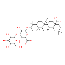 ChemSpider 2D Image | 3-[(3-O-Hexopyranosylhexopyranuronosyl)oxy]olean-12-en-28-oate | C42H64O14