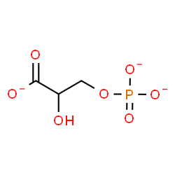 ChemSpider 2D Image | 2-Hydroxy-3-(phosphonatooxy)propanoate | C3H4O7P