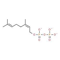ChemSpider 2D Image | Diphosphoric acid, mono[(2Z)-3,7-dimethyl-2,6-octadien-1-yl] ester, ion(3-) | C10H17O7P2