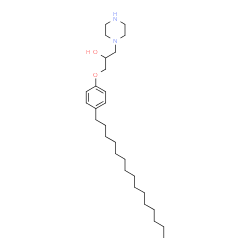 ChemSpider 2D Image | 1-(4-Pentadecylphenoxy)-3-(1-piperazinyl)-2-propanol | C28H50N2O2