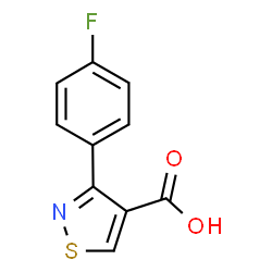 ChemSpider 2D Image | 3-(4-Fluorophenyl)-1,2-thiazole-4-carboxylic acid | C10H6FNO2S