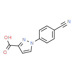 ChemSpider 2D Image | 1-(4-Cyanophenyl)-1H-pyrazole-3-carboxylic acid | C11H7N3O2