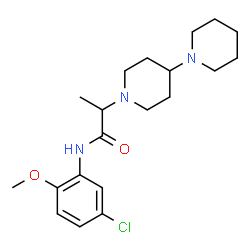 ChemSpider 2D Image | 2-(1,4'-Bipiperidin-1'-yl)-N-(5-chloro-2-methoxyphenyl)propanamide | C20H30ClN3O2