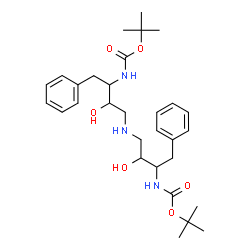 ChemSpider 2D Image | Bis(2-methyl-2-propanyl) [iminobis(3-hydroxy-1-phenyl-4,2-butanediyl)]biscarbamate | C30H45N3O6