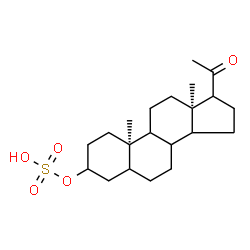 ChemSpider 2D Image | (8xi,9xi,10alpha,13alpha,14xi,17xi)-20-Oxopregnan-3-yl hydrogen sulfate | C21H34O5S