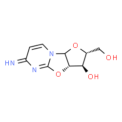 ChemSpider 2D Image | (2R,3R,3aS)-2-(hydroxymethyl)-6-imino-2,3,3a,9a-tetrahydrofuro[1,2]oxazolo[3,4-a]pyrimidin-3-ol | C9H11N3O4