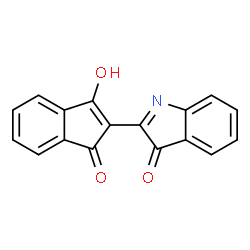 ChemSpider 2D Image | 2-(3-Hydroxy-1-oxo-1H-inden-2-yl)-3H-indol-3-one | C17H9NO3