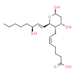 ChemSpider 2D Image | (5Z,9beta,13E,15S)-9,11,15-Trihydroxythromboxa-5,13-dien-1-oic acid | C20H34O6