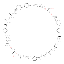 ChemSpider 2D Image | [(9S,12S,16S,24S,28R,31R,35S,43S,46S,50S,58S,62R,65R)-9,16,24,28,31,35,43,50,58,62,65-Undecamethyl-11,14,45,48-tetraoxahexacyclo[63.3.1.1~2,5~.1~20,23~.1~36,39~.1~54,57~]triheptacontane-12,46-diyl]dim
ethanol | C82H154O6