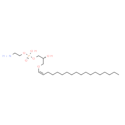 ChemSpider 2D Image | 1-[(1Z)-octadec-1-enyl]-sn-glycero-3-phosphoethanolamine | C23H48NO6P