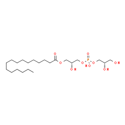 ChemSpider 2D Image | (2R)-3-({[(2S)-2,3-Dihydroxypropoxy](hydroxy)phosphoryl}oxy)-2-hydroxypropyl palmitate | C22H45O9P