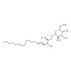 ChemSpider 2D Image | (2S,3R,4E)-2-Amino-3-hydroxy-4-octadecen-1-yl beta-D-galactopyranoside | C24H47NO7
