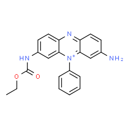 ChemSpider 2D Image | 3-Amino-7-[(ethoxycarbonyl)amino]-5-phenylphenazin-5-ium | C21H19N4O2