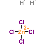 InChI=1/4ClH.Zn/h4*1H;/q;;;;+2/p-2/rCl4Zn/c1-5(2,3)4/q-2/p+2
