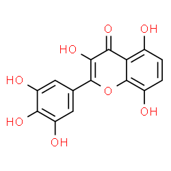 ChemSpider 2D Image | 3,5,8-Trihydroxy-2-(3,4,5-trihydroxyphenyl)-4H-chromen-4-one | C15H10O8