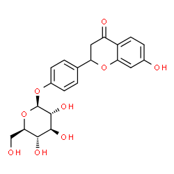 ChemSpider 2D Image | 4-(7-Hydroxy-4-oxo-3,4-dihydro-2H-chromen-2-yl)phenyl beta-D-glucopyranoside | C21H22O9