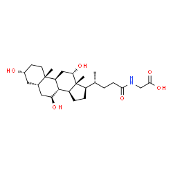 ChemSpider 2D Image | N-[(3alpha,5beta,7beta,12alpha)-3,7,12-Trihydroxy-24-oxocholan-24-yl]glycine | C26H43NO6
