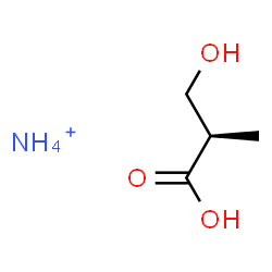 ChemSpider 2D Image | Propanoic acid, 3-hydroxy-2-methyl-, ammonium salt, (2R)- (1:1) | C4H12NO3