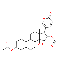 ChemSpider 2D Image | 3,16-Diacetoxy-14-hydroxybufa-20,22-dienolide | C28H38O7