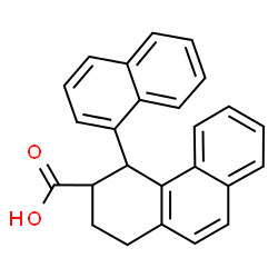 ChemSpider 2D Image | 4-(1-Naphthyl)-1,2,3,4-tetrahydro-3-phenanthrenecarboxylic acid | C25H20O2