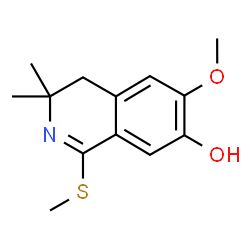 ChemSpider 2D Image | 6-methoxy-3,3-dimethyl-1-(methylthio)-3,4-dihydroisoquinolin-7-ol | C13H17NO2S