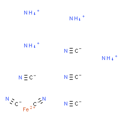 ChemSpider 2D Image | Ammonium iron(2+) cyanide (4:1:6) | C6H16FeN10