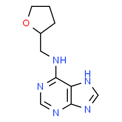 ChemSpider 2D Image | N-(Tetrahydro-2-furanylmethyl)-7H-purin-6-amine | C10H13N5O