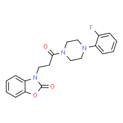 ChemSpider 2D Image | 3-{3-[4-(2-Fluorophenyl)-1-piperazinyl]-3-oxopropyl}-1,3-benzoxazol-2(3H)-one | C20H20FN3O3