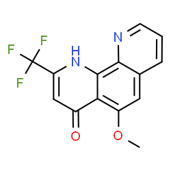 ChemSpider 2D Image | 5-Methoxy-2-(trifluoromethyl)-1,10-phenanthrolin-4(1H)-one | C14H9F3N2O2