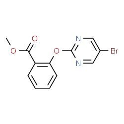 ChemSpider 2D Image | METHYL 2-(5-BROMOPYRIMIDIN-2-YLOXY)BENZOATE | C12H9BrN2O3