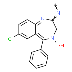 ChemSpider 2D Image | (2Z)-7-Chloro-2-(methylimino)-5-phenyl-2,3-dihydro-4H-1,4-benzodiazepin-4-ol | C16H14ClN3O
