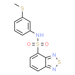 ChemSpider 2D Image | N-[3-(methylthio)phenyl]-2,1,3-benzothiadiazole-4-sulfonamide | C13H11N3O2S3