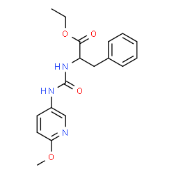 ChemSpider 2D Image | Ethyl N-[(6-methoxy-3-pyridinyl)carbamoyl]phenylalaninate | C18H21N3O4