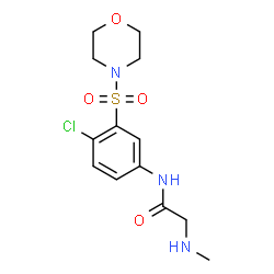 ChemSpider 2D Image | N-[4-Chloro-3-(4-morpholinylsulfonyl)phenyl]-N~2~-methylglycinamide | C13H18ClN3O4S