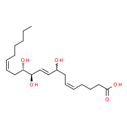 ChemSpider 2D Image | (5Z,9E,11R,12S,14Z)-8,11,12-Trihydroxy-5,9,14-icosatrienoic acid | C20H34O5