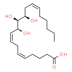 ChemSpider 2D Image | (5Z,8Z,11S,12R,14Z)-10,11,12-Trihydroxy-5,8,14-icosatrienoic acid | C20H34O5