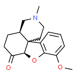 ChemSpider 2D Image | (4aR,7aR)-9-Methoxy-3-methyl-2,3,4,4a,5,6-hexahydro-1H-[1]benzofuro[3,2-e]isoquinolin-7(7aH)-one | C17H21NO3
