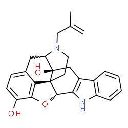 ChemSpider 2D Image | (1S,2S,13R)-22-(2-Methyl-2-propen-1-yl)-14-oxa-11,22-diazaheptacyclo[13.9.1.0~1,13~.0~2,21~.0~4,12~.0~5,10~.0~19,25~]pentacosa-4(12),5,7,9,15(25),16,18-heptaene-2,16-diol | C26H26N2O3