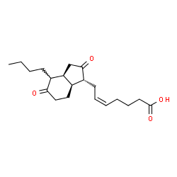 ChemSpider 2D Image | (5Z,11beta)-9,15-Dioxo-11,16-cycloprost-5-en-1-oic acid | C20H30O4