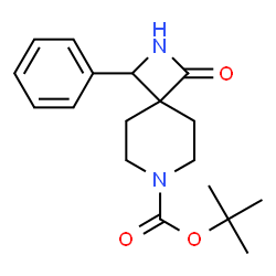 ChemSpider 2D Image | tert-butyl 1-oxo-3-phenyl-2,7-diazaspiro[3.5]nonane-7-carboxylate | C18H24N2O3
